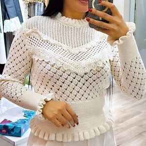 Zara Pointelle Sweater